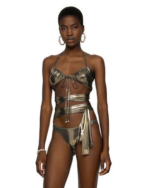 BIKINI WITH WRAPAROUND LACE TIES