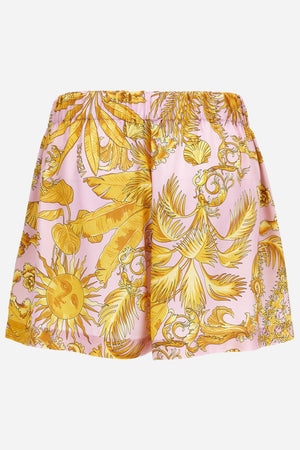 Shorts In Twill Poly Baroque Palm Allover Print