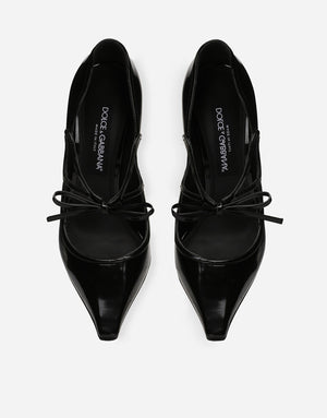POLISHED CALFSKIN PUMPS