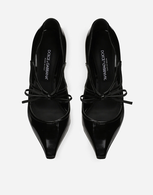 POLISHED CALFSKIN PUMPS