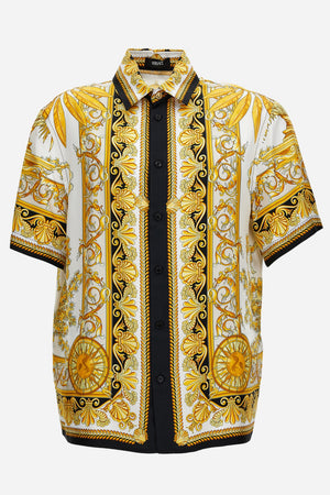 Informal Shirt In Barocco Palm Print Silk Fabric