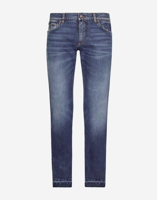SLIM STRETCH DENIM JEANS, WASHED