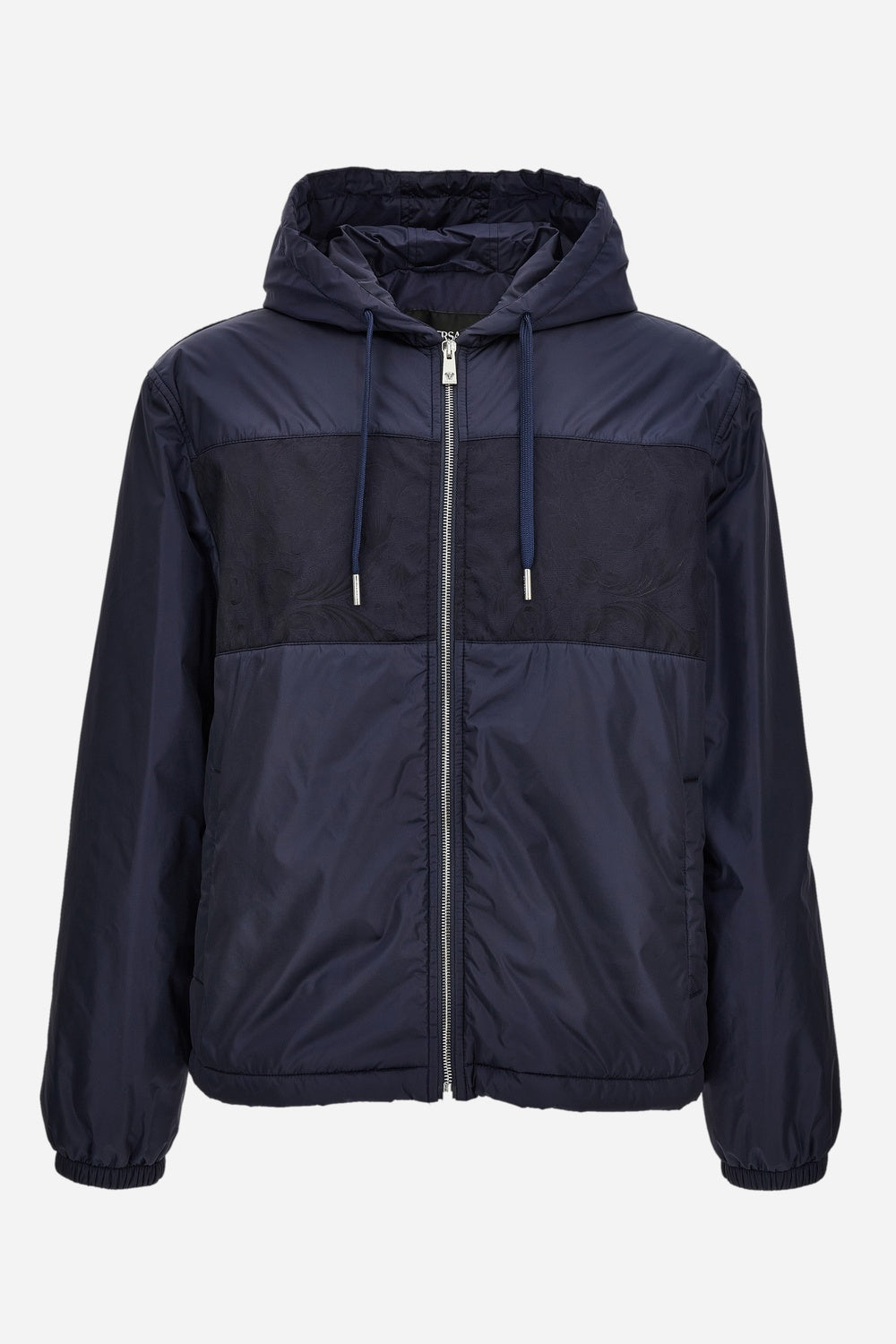 Blouson In Nylon Taffeta Wr Fabric-Responsible Techno Jacquard Baroque Insert