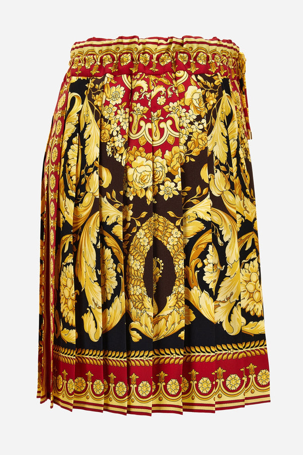 Skirt In Barocco 92 Foulard On Silk Twill