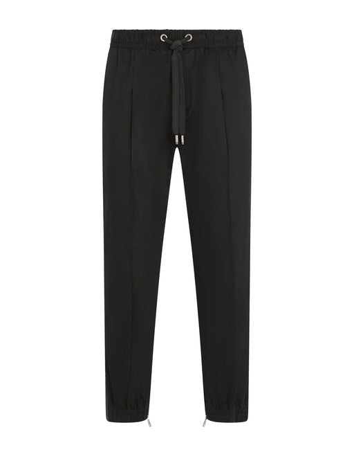 STRETCH COTTON JOGGING PANTS WITH BANDS