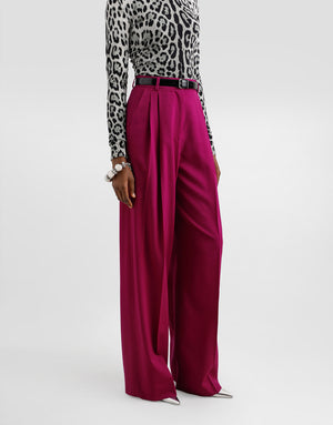WOOL TWILL PALAZZO PANTS