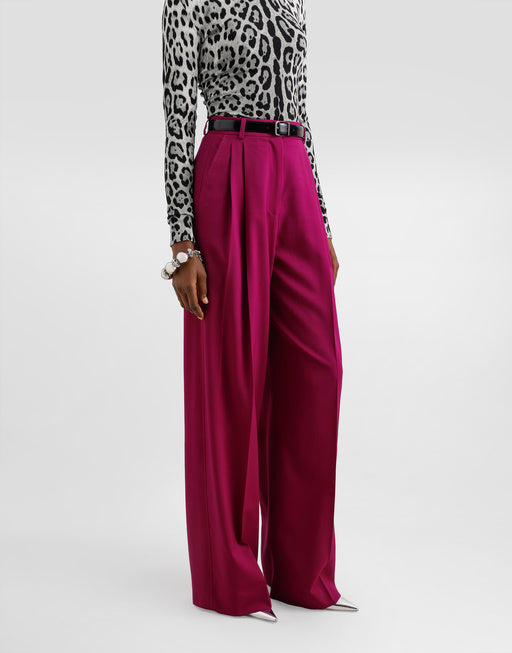 WOOL TWILL PALAZZO PANTS