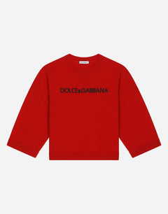 ROUND-NECK PULLOVER WITH LOGO EMBROIDERY