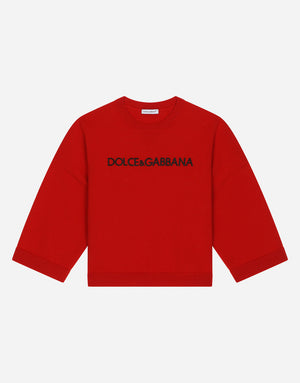 ROUND-NECK PULLOVER WITH LOGO EMBROIDERY