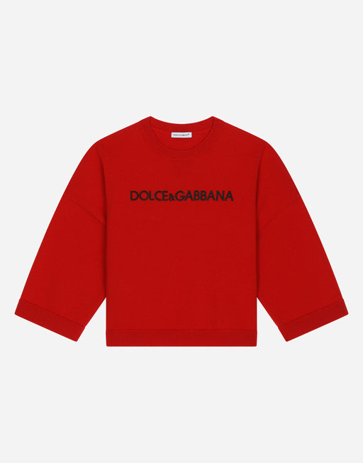 ROUND-NECK PULLOVER WITH LOGO EMBROIDERY