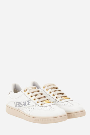 Tennis Low Top In Calf Leather-Fabric