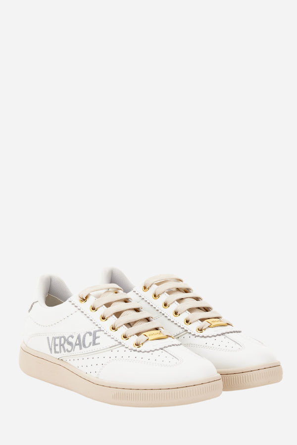 Tennis Low Top In Calf Leather-Fabric