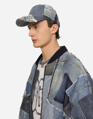 DENIM PATCHWORK BASEBALL CAP