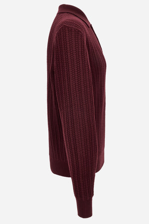 Knit Sweater In Cardigan Stitch