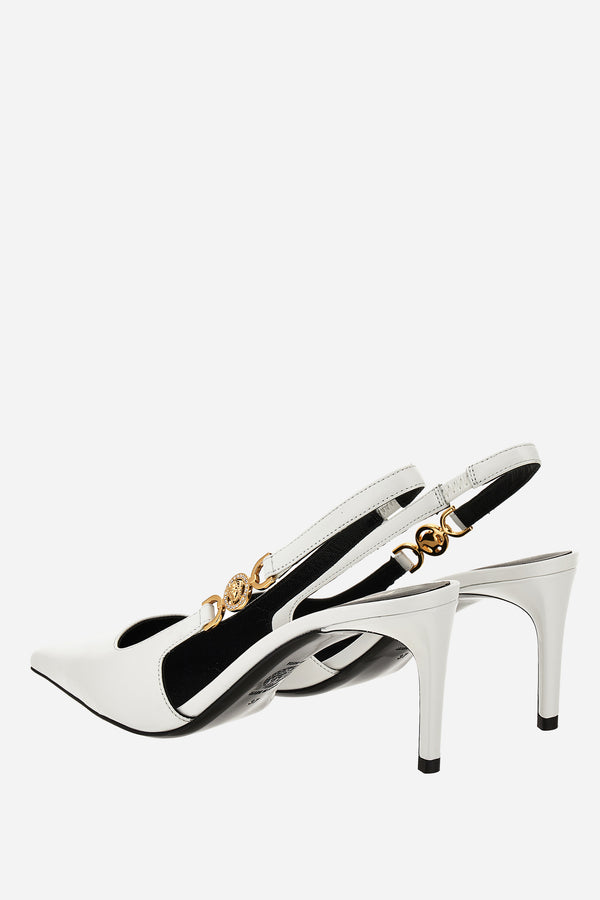 Medusa 95 Sling Back H.70 In Shiny Calf Leather-Metal Hardware