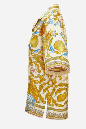 Informal Shirt In Underwater Barocco Foulard On Silk Twill