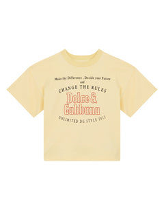 OVERSIZE INTERLOCK T-SHIRT WITH LOGO PRINT