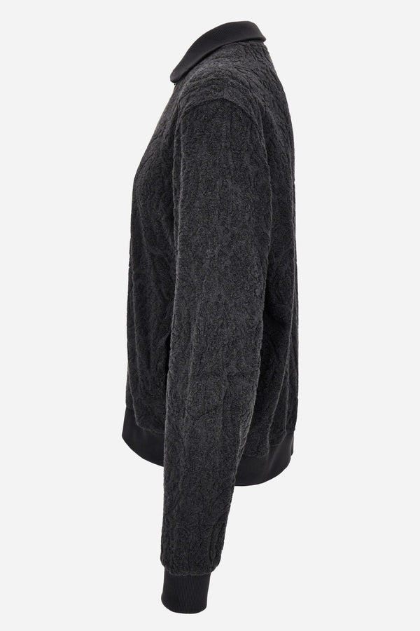 Sweatshirt In Baroque Towel Stitch Jacquard Fabric