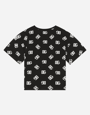 JERSEY T-SHIRT WITH DG LOGO PRINT