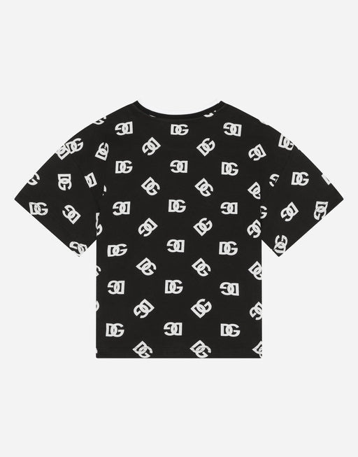 JERSEY T-SHIRT WITH DG LOGO PRINT
