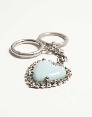 Charm Per Borse Con Portachiavi Coeur Hyperbole  In Metallo, Materiale Sintetico E Cristalli