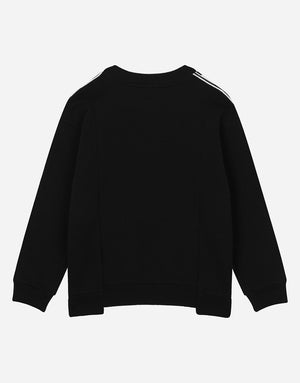 LONG-SLEEVED ROUND-NECK SWEATSHIRT WITH LOGO PRINT AND BRANDED TRIMS