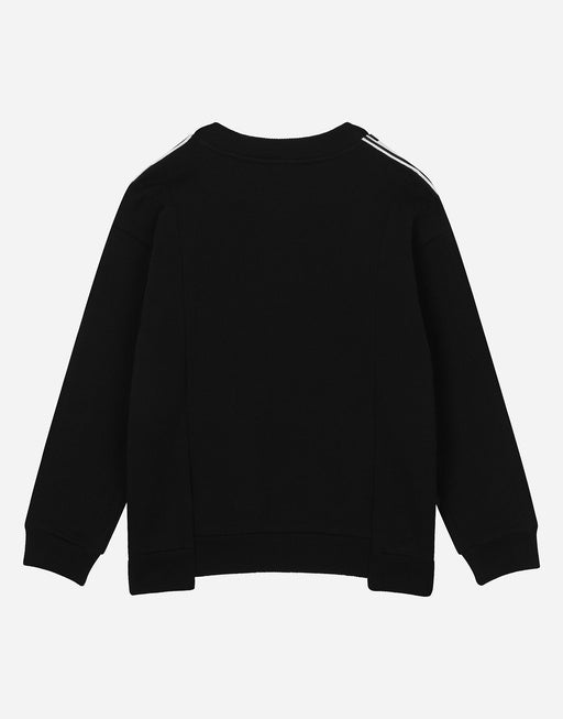 LONG-SLEEVED ROUND-NECK SWEATSHIRT WITH LOGO PRINT AND BRANDED TRIMS