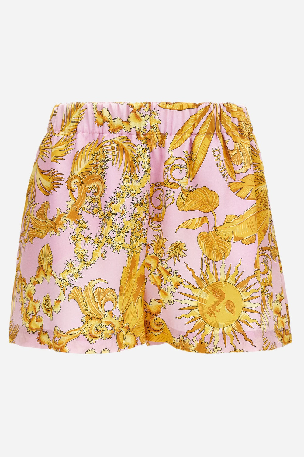 Shorts In Twill Poly Baroque Palm Allover Print