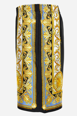 Shorts In Barocco Palm Print Silk Fabric