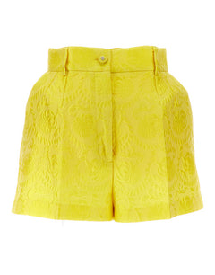 FLORAL JACQUARD MATELASSÉ SHORTS