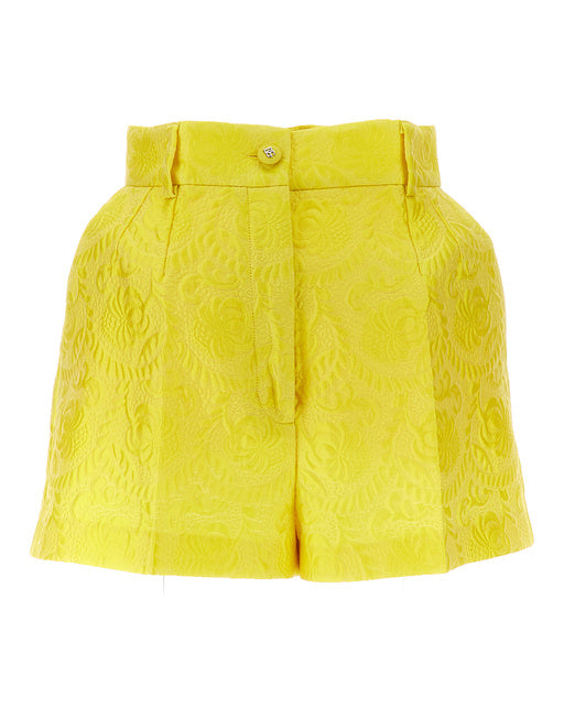 FLORAL JACQUARD MATELASSÉ SHORTS