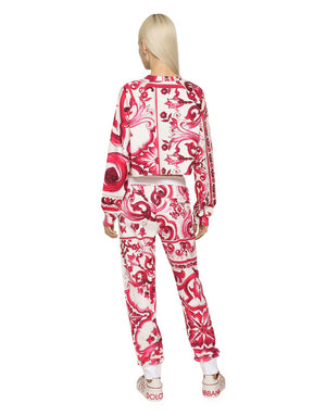 MAJOLICA-PRINT JERSEY JOGGING PANTS