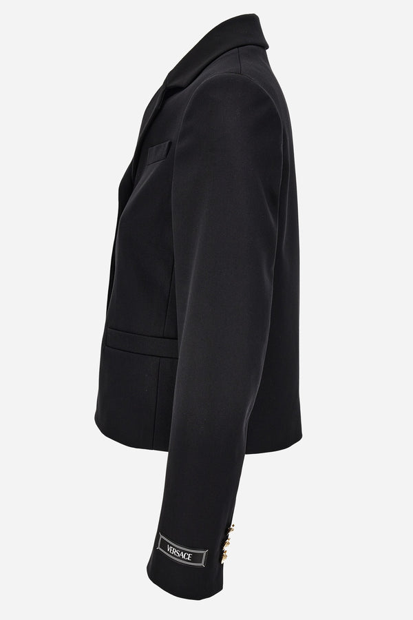 Informal Jacket In Fluid Cotton Gabardine Whit Barocco 92 Foulard