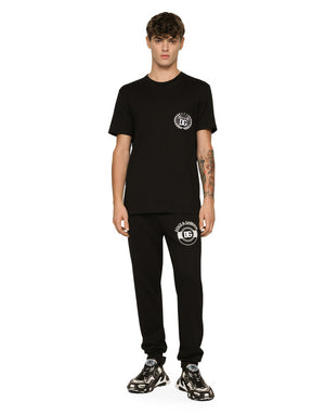 COTTON T-SHIRT WITH DG MILANO LOGO EMBROIDERY