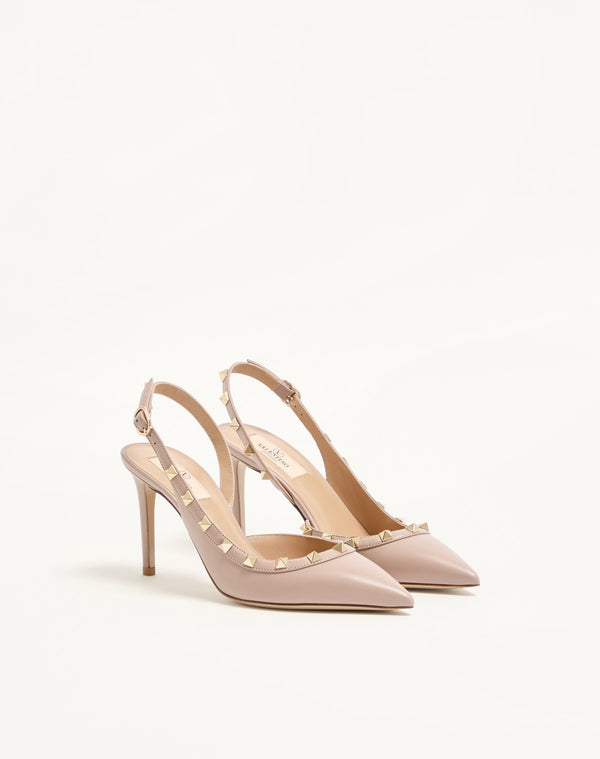 DÉCOLLETÉ SLINGBACK ROCKSTUD IN VITELLO 85MM