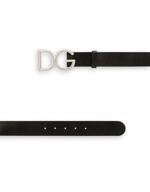 TUMBLED LEATHER BELT WITH DG LOGO