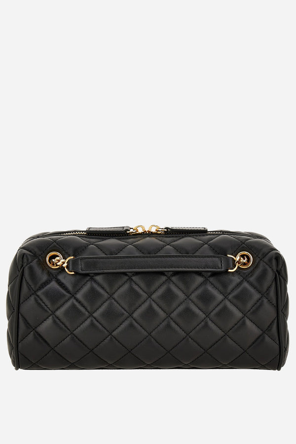 Icon Small Shoulder Bag In Quilted Lamb Leather