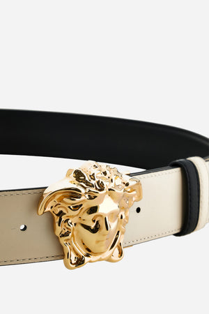 La Medusa Reversible Belt 4 Cm In Grany Calf Leather
