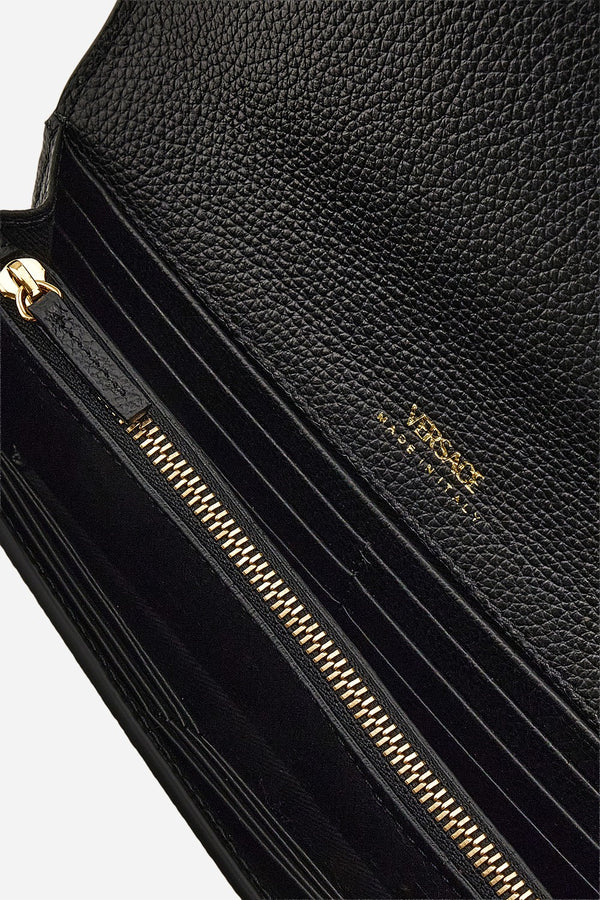 La Medusa Long Wallet In Grainy Calf Leather