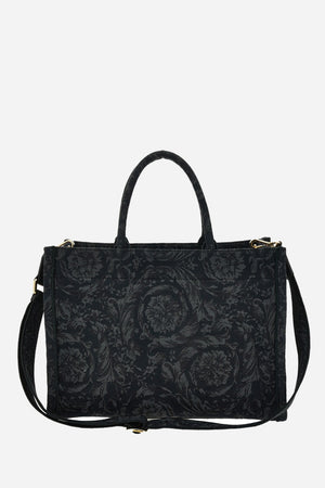 Athena Large Tote In Embroidery Jacquard  Barocco-Calf Leather