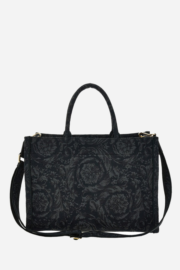 Athena Large Tote In Embroidery Jacquard  Barocco-Calf Leather