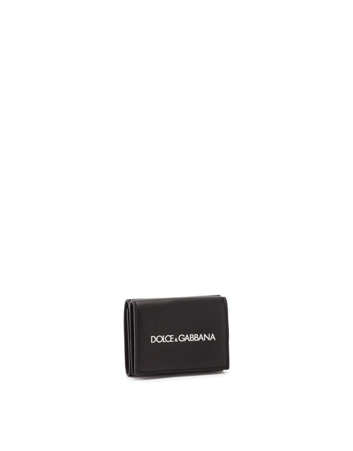 CALFSKIN WALLET WITH LOGO PRINT