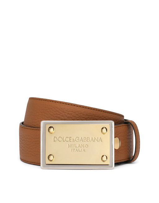 GRAINY CALFSKIN BELT