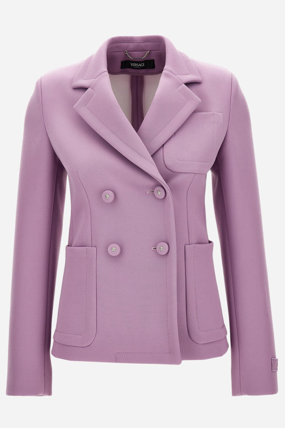 Informal Jacket In Responsible  Wool Grain De Poudre Natural Stretch Bonded Scuba