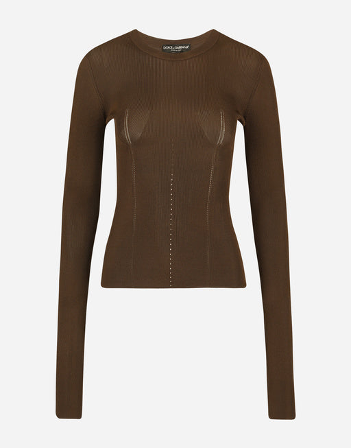FULL-FASHIONED VISCOSE SWEATER