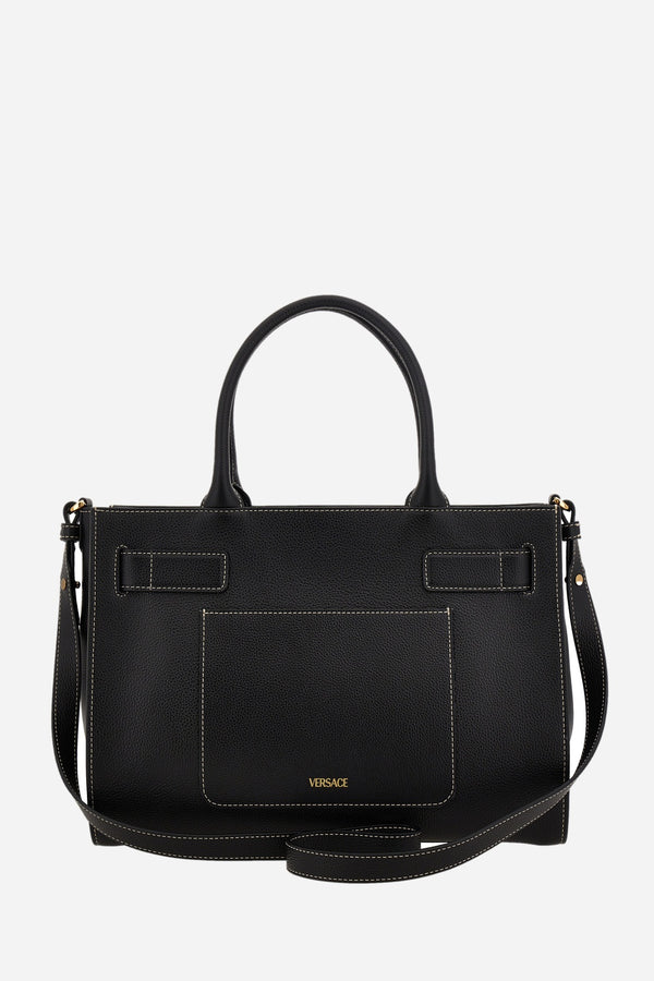 La Medusa Large Tote In Grainy Calf Leather