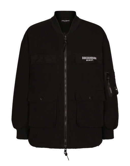 COTTON FAILLE JACKET WITH DGVIB3 PATCH