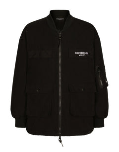 COTTON FAILLE JACKET WITH DGVIB3 PATCH
