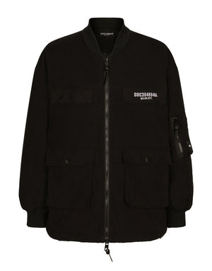 COTTON FAILLE JACKET WITH DGVIB3 PATCH
