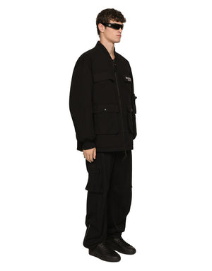 COTTON FAILLE JACKET WITH DGVIB3 PATCH